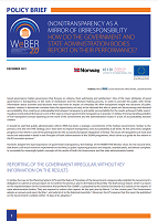 (Non)transparency as a mirror of (ir)responsibility: How do the government and state administration bodies report on their performance? Cover Image