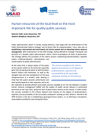 Human resources at the local level as the most important link for quality public services