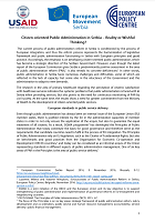 Citizen-oriented Public Administration in Serbia - Reality or Wishful Thinking?