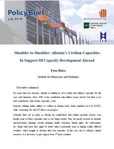 Shoulder to Shoulder: Albania’s Civilian Capacities In Support Of Capacity Development Abroad Cover Image