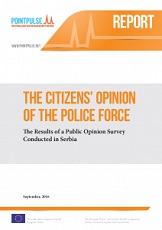 2016 THE CITIZENS’ OPINION OF THE POLICE FORCE - The Results of a Public Opinion Survey Conducted in Serbia Cover Image