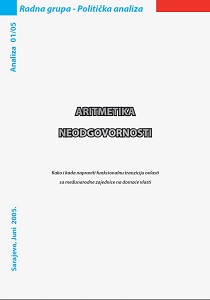 ARITHMETIC OF IRRESPONSIBILITY. How and when to make a functional transition of authority from the international community to the domestic authorities Cover Image
