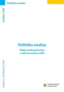 Political analysis. The role of civil society in the reform of the constitution in Bosnia and Herzegovina Cover Image