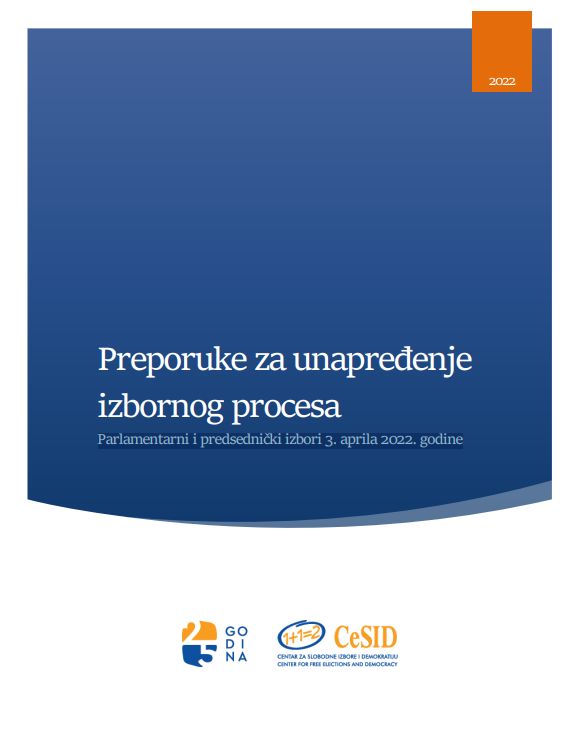 Preporuke za unapređenje izbornog procesa
