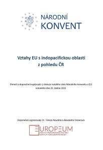 EU relations with the Indo-Pacific region from the perspective of the Czech Republic. Summary and recommendations resulting from the roundtable discussion of the National Convention on the EU held on 29 April 2022 Cover Image