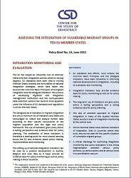 CSD Policy Brief No. 53: Assessing the Integration of Vulnerable Migrant Groups in Ten EU Member States