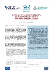 Hidden Economy in Southeast Europe: Building Regional Momentum to Mitigate its Negative Effects