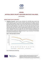 Ukraine: National Energy Security Indicators and Policy Challenges (Country factsheet) Cover Image