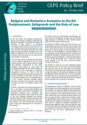 №102. Bulgaria and Romania’s Accession to the EU: Postponement, Safeguards and the Rule of Law Cover Image