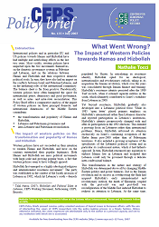 №135. What Went Wrong? The Impact of Western Policies towards Hamas and Hizbollah