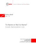 To Name or Not to Name? Greek Nationalism Ltd. Cover Image