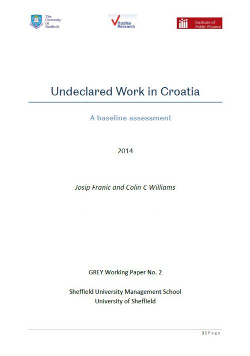 GREY Working Paper No. 2: Undeclared Work in Croatia: a Baseline Assessment