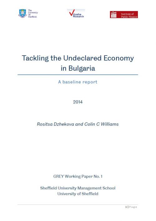 GREY Working Paper No. 1: Tackling the Undeclared Economy in Bulgaria: a Baseline Report Cover Image