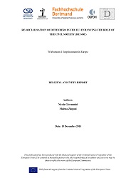 Re-socialisation of offenders in the EU: enhancing the role of the civil society (RE-SOC). Workstream 1: Imprisonment in Europe. Belgium – country report