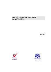 Corruption Indexes of Coalition 2000, July 2003 Cover Image
