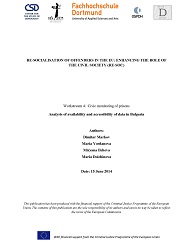 RE-SOCIALISATION OF OFFENDERS IN THE EU: ENHANCING THE ROLE OF THE CIVIL SOCIETY (RE-SOC). Workstream 4: Civic monitoring of prisons. Analysis of availability and accessibility of data in Bulgaria Cover Image