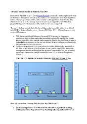 Telephone services market in Bulgaria, May 2003 Cover Image