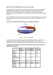 THE INSURANCE MARKET IN BULGARIA, JUNE 2003