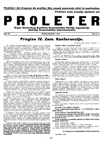 PROLETER. Organ of the Central Committee of the Communist Party of Yugoslavia (1935 / 02-03)