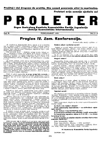 PROLETER. Organ of the Central Committee of the Communist Party of Yugoslavia (1935 / 02-03)