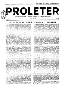 PROLETER. Organ Centralnog Komiteta Komunističke Partije Jugoslavije (1937 / 08)