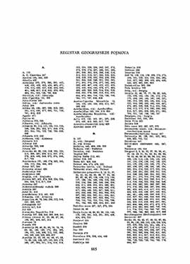 PROLETER. Organ of the Central Committee of the Communist Party of Yugoslavia (Geographic terms index)