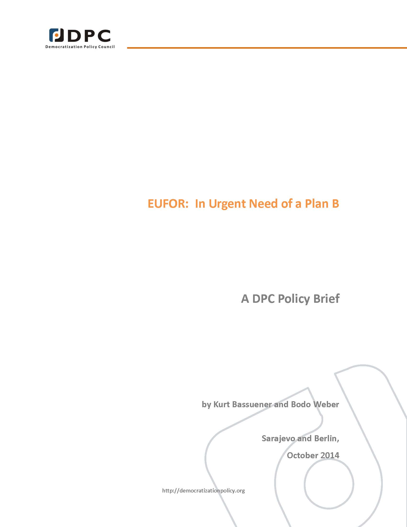 №08 EUFOR: In Urgent Need of a Plan B.