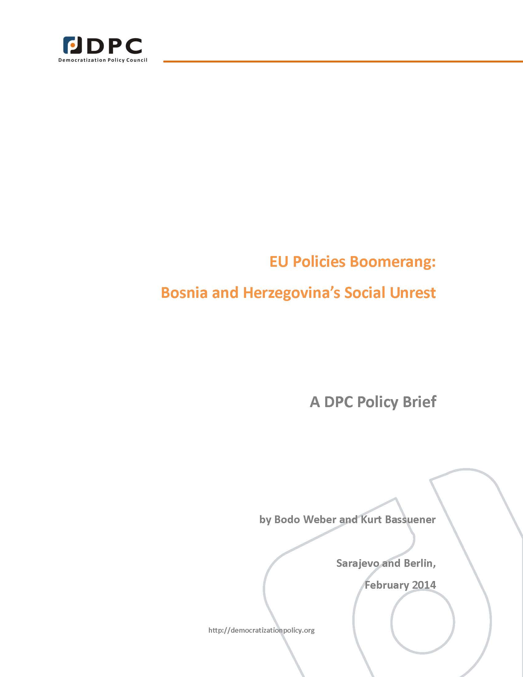 №06 EU Policies Boomerang: Bosnia and Herzegovina’s Social Unrest. Cover Image