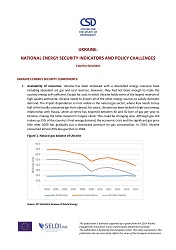 UKRAINE: NATIONAL ENERGY SECURITY INDICATORS AND POLICY CHALLENGES. Country factsheet