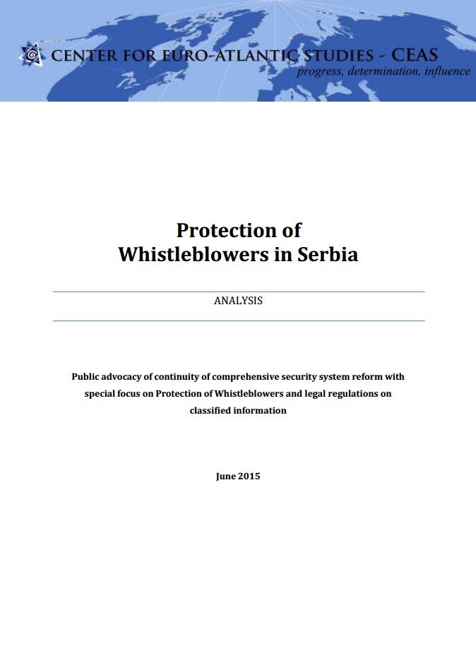 Protection of Whistleblowers in Serbia