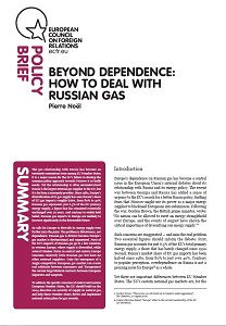 BEYOND DEPENDENCE: HOW TO DEAL WITH RUSSIAN GAS Cover Image