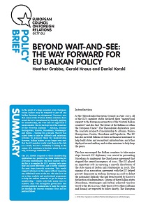 BEYOND WAIT-AND-SEE: The Way forward for EU Balkan Policy Cover Image