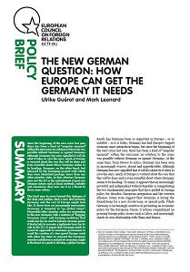 THE NEW GERMAN QUESTION: HOW EUROPE CAN GET THE GERMANY IT NEEDS Cover Image
