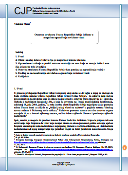 The basic structure of the Constitution of the Republic of Serbia and the dilemma of a possible restriction of revisionist authority