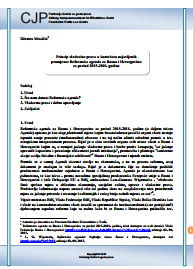 Principle of Rule of Law in the Context of the Announced Changes: Reform Agenda for Bosnia and Herzegovina for the Period 2015-2018