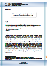 Reform of the electoral system and representation of national minorities at the National Assembly of the Republic of Serbia