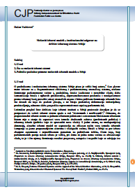 Mixed Election Models - Institutional Response to Serbia's Election System Defects