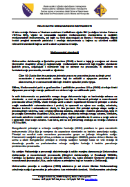 Relevant international instruments that are considered in the process of revision of the Law on HJPC BiH Cover Image