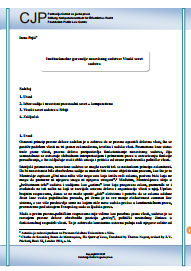 Institutional guarantees of independent judiciary: High Council of Justice Cover Image