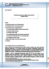 Institutional guarantees of judicial (non) dependence in the Republic of Serbia