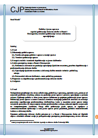 Politics and Public Administration: politicization aspects of civil service in Bosnia and Herzegovina, trends of politics versus reform orientation Cover Image