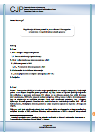 Regulating State Aid in the Law of Bosnia and Herzegovina in the context of European Integration Processes