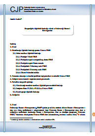 Distribution of key government functions in the Federation of Bosnia and Herzegovina