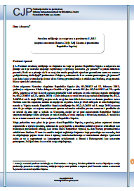 Professional opinion for the discussion in the case of U-3/13 (assessment of the constitutionality of Article 2.b and 3.b of the Law on Holidays of Republika Srpska) Cover Image