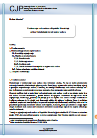 Evaluation of judges work in the Republic of Croatia: an overview of judges assessment methodology