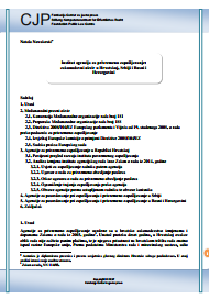 Institute of Temporary Employment Agency: The legislative framework in Croatia, Serbia and Bosnia and Herzegovina