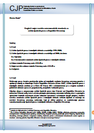 Review and direction of the development of constitutional-court standards for the protection of human rights in the Republic of Croatia Cover Image