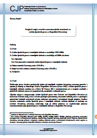 Review and direction of the development of constitutional-court standards for the protection of human rights in the Republic of Croatia