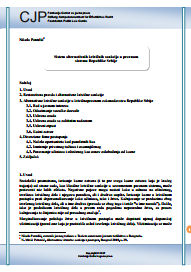 System of alternative criminal sanctions in the legal system of the Republic of Serbia Cover Image