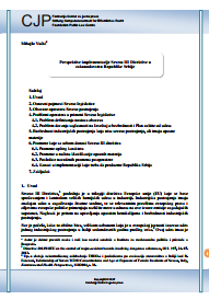 Perspectives on the implementation of the Seveso III Directive in the legislation of the Republic of Serbia